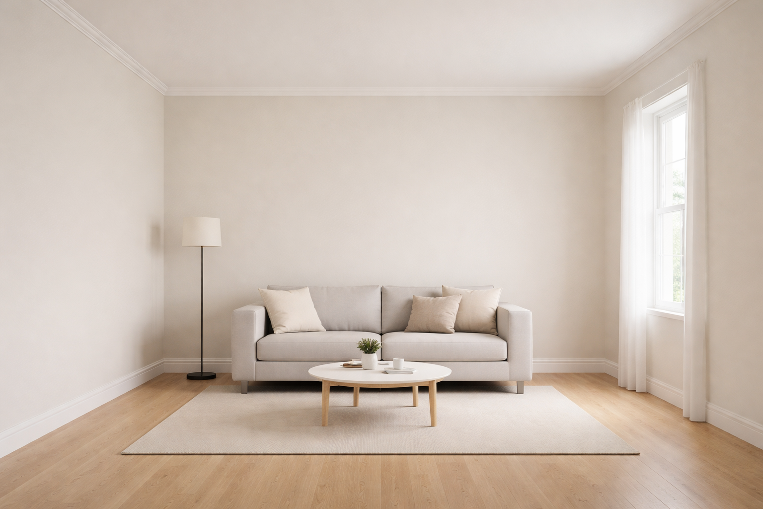 Room after paint color visualization