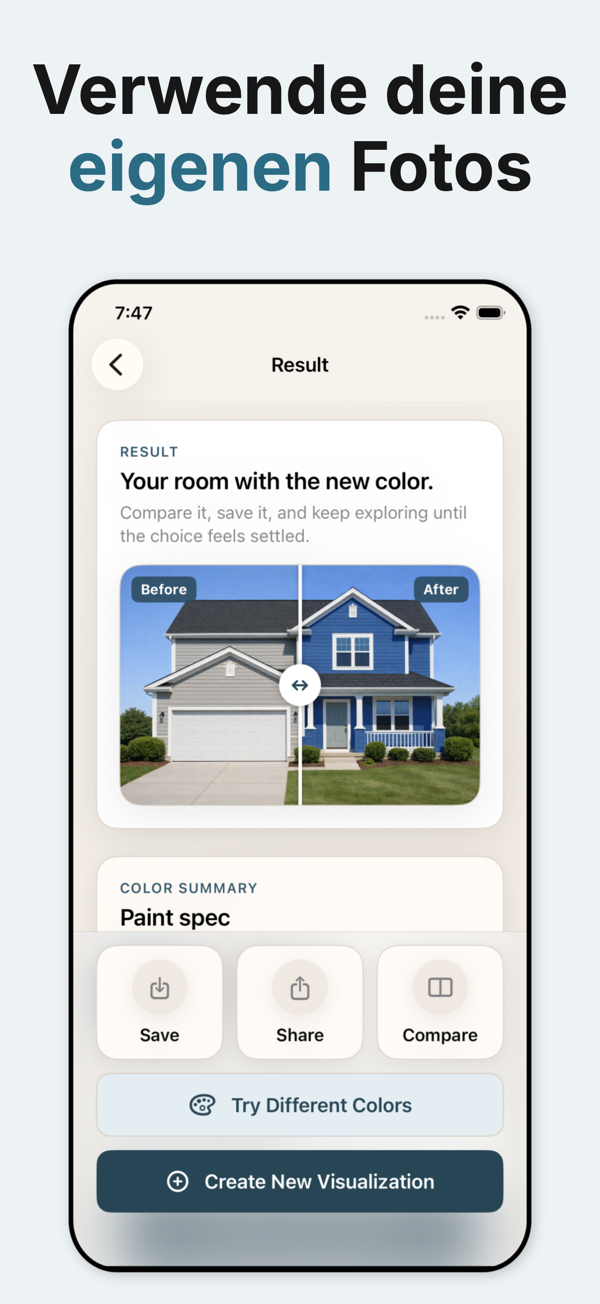 Paint Color Visualizer - AI surface detection