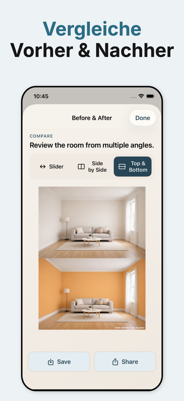 Paint Color Visualizer - Save and share