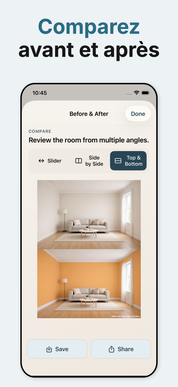 Paint Color Visualizer - Save and share