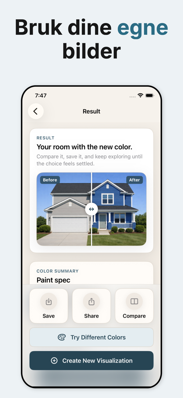 Paint Color Visualizer - AI surface detection