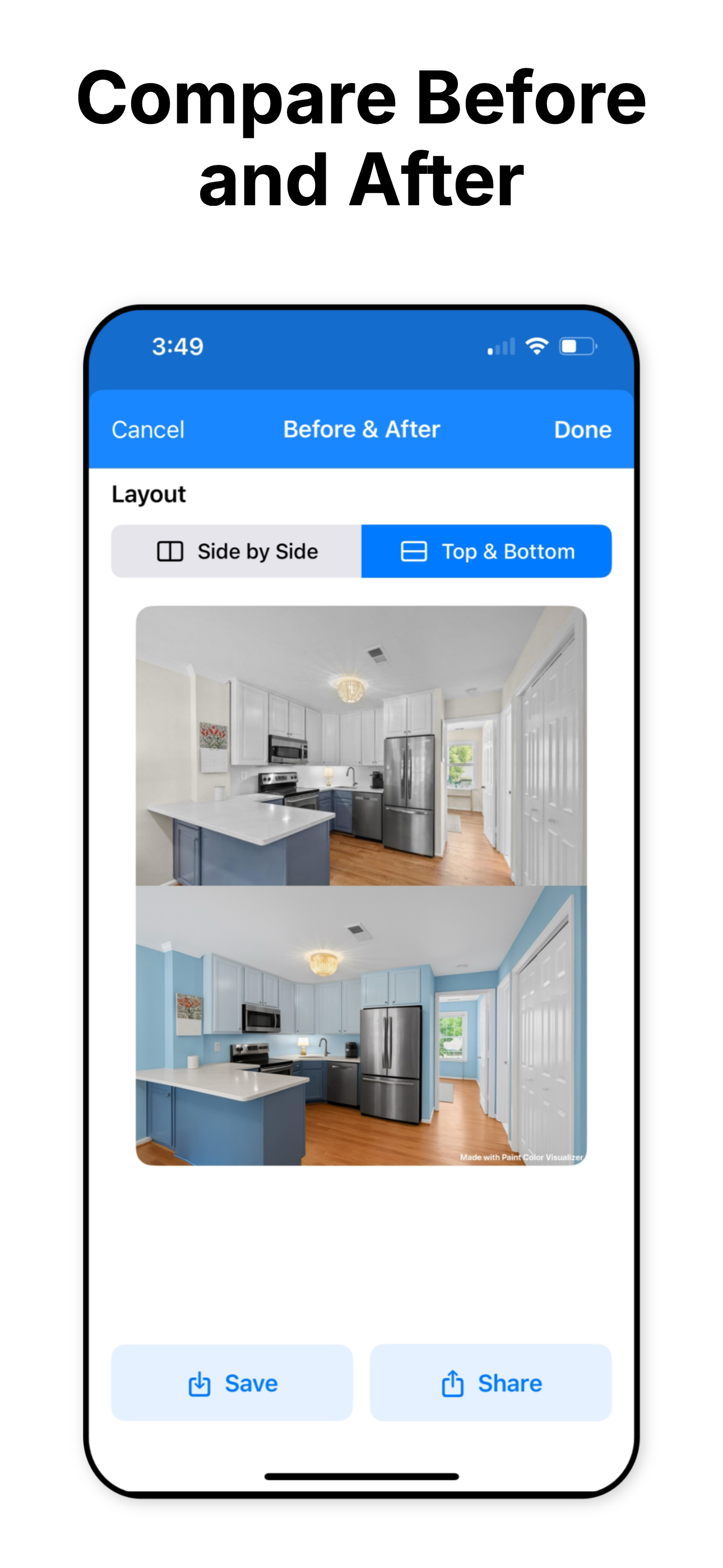 Paint Color Visualizer - Color selection