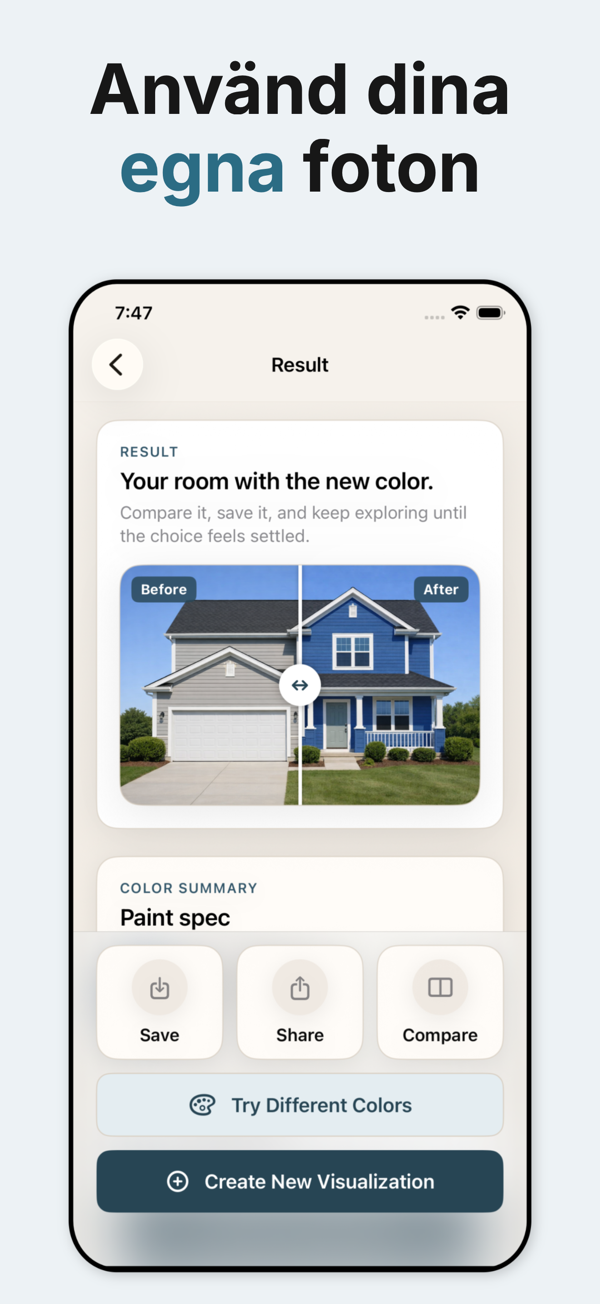 Paint Color Visualizer - AI surface detection
